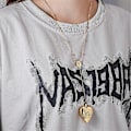 Miniatyrbild 5 av 5: Lana Del Rey Skedkedja i Skedform - Mode, Lyxig, Tjock Stickad Kedja, Hjärta Berlock, Stjärna, Ldr Liknande Smycken, Festpresent Gold