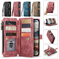 Miniatyrbilde 1 av 5: For iPhone 15 14 13 12 11 Pro Max XS XR 8 Glidelås Lommebok Etui Flip Lær Etui -GSL brown iPhone 15ProMax  6.7