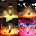 Pikkukuva 3 / 5: Langaton pullolamppu RGB/3 väriä himmennettävä Pridola langaton pullolamppu, ladattava hengittävä valotila kosketusjohdoton pöytälamppu Black RGB