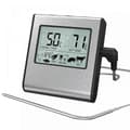 Tp16 Digital Kötttermometer Med Stor LCD-Display För Rökugn Kök Godis BBQ Grilltermometer Med Timer Och Rostfritt Stål