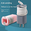 Miniatyrbilde 2 av 5: Beskyttende deksel for 14 13 12 lader 18w 20w silikondeksel skall USB-kabelbeskytter datakabel Wi