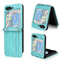 Miniatyrbilde 1 av 5: For Samsung Galaxy Z Flip5 Crossbody Card Slot Leather Mobile Phone Case Mint Green