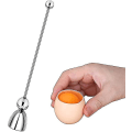 Miniatyrbilde 1 av 4: Eggeskallfjerner, eggåpner, rustfritt stål eggknuser topper, eggeskallskutter, rustfritt stål kjøkkenverktøy, for bløtkokte egg og egg