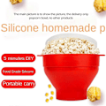 Pikkukuva 4 / 5: Silikoninen Mikroaaltouunissa Käytettävä Popcorn-Valmistaja Taittuva Popcorn-Kulho Mikroaaltouunissa Käytettävä Popcorn-Valmistaja Kannella