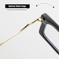 Miniatyrbilde 4 av 5: Trendy kontrastfargede metallbriller holdbare polygonale high-end flate speilbriller Universal ramme for kvinner og menn