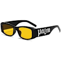 Miniatyrbild 1 av 3: Weloveushop Fashion Square Solglasögon Herr och Dam Brev Punk Solglasögon UV-skydd Glasögon Yellow