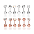 Miniatyrbillede 1 af 2: Tragus Piercing Øresmykke 6 stk. silver