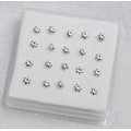 Miniatyrbild 2 av 2: 925 Silver PIERCING näsa Stud Geometrisk 1 st