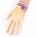 Miniatyrbillede 2 af 2: Rhinestone Læder Wrap Magnetisk Armbånd