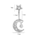 Miniatyrbillede 2 af 2: Forgyldt Navle Piercing sølv