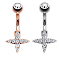 Miniatyrbillede 1 af 2: Navle-Belly Button Ring Kropspiercing GULD