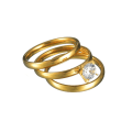 Miniatyrbillede 2 af 2: Rustfrit Stål Ring Bryllup 21