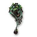 Miniatyrbillede 3 af 5: Broche med krystal