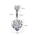Miniatyrbillede 4 af 4: Navle-Belly Button Ring Kropspiercing SILVER
