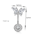 Miniatyrbillede 2 af 2: Navle-Belly Button Ring Kropspiercing sølv