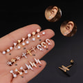 Miniatyrbillede 2 af 2: Tragus Piercing Øresmykke 8 stk guld