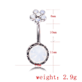 Miniatyrbillede 2 af 2: Navle-Belly Button Ring Kropspiercing Blomst