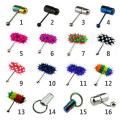 Miniatyrbild 1 av 2: Vibrerande Tongue Barbell ring 14G 3 silver