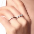 Miniatyrbillede 1 af 3: Ringe i rustfrit stål SVART 18