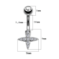 Miniatyrbillede 2 af 2: Navle-Belly Button Ring Kropspiercing GULD