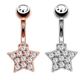 Miniatyrbillede 1 af 2: Navle-Belly Button Ring Kropspiercing GULD