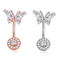 Miniatyrbillede 1 af 2: Navle-Belly Button Ring Kropspiercing sølv