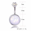 Miniatyrbillede 3 af 3: Navle-Belly Button Ring Kropspiercing sølv