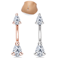 Miniatyrbillede 1 af 2: Navle-Belly Button Ring Kropspiercing sølv