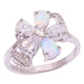 Miniatyrbillede 1 af 2: 10K Sort Guldbelagt Forlovelsesring Opal 18