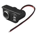 Miniatyrbillede 3 af 5: Overflademonteret cigarettænderstik + 2xUSB type A 12V/24V