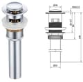 Miniatyrbild 3 av 3: Pop-up drain plug, washbasin, spare parts, drain parts, drain plug, drain pipe, with replacement instructions (overflow type)