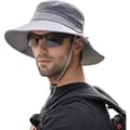 Solhat til mænd UV-beskyttelse Safarihat Grå