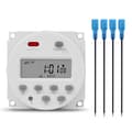 SINOTIMER 1 Second Interval 12V Digital LCD Timer Switch 7 Day Weekly Programmable Time Relay Prog White