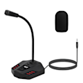 Miniatyrbillede 1 af 5: CASA Q2 Bordmonteret Svanenhals Kondensatormikrofon XLR Konferencemikrofon til Møder/Stemme/Gaming, 3,5 mm
