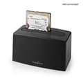Miniatyrbilde 1 av 5: Nedis Harddisk-dokkingstasjon 1-brønn USB 3.2 Gen1 Type-A 2.5/3.5\" Svart Svart