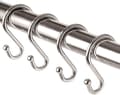 12-pack metall S-formade krokar, rostbeständiga, för duschdraperier