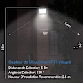 Miniatyrbild 3 av 5: Soldriven utomhuslampa med infraröd rörelsesensor, LED-strålkastare för