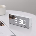 Miniatyrbillede 2 af 5: LED Spejl Digitalt Ur Soveværelse Kontor Rejse Elektronisk Bordur Skrivebords Vækkeur Temperatur