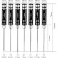 Pikkukuva 2 / 5: 7-osainen kuusiokoloavain, RC-ruuvimeisselisarja (0,9 mm, 1,27 mm, 1,3 mm, 1,5 mm, 2,0 mm, 2,5 mm, 3,0 mm) RC-mallikopterille