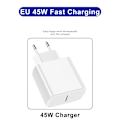 Miniatyrbilde 1 av 6: PD 45W USB C Lader Superrask Lading For Samsung Galaxy S24 S23 S22 Ultra A54 A15 A55 5G Telefonlader Ny Kabel EU 45W White Charger