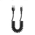 Miniatyrbilde 1 av 5: Spiral USB Type-C-kabel, USB-kabel med tilbaketrekkingsfunksjon, USB Type-C