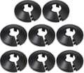 16mm Rörskydd Dekoration PP Radiator Rosett Vattenrör Väggskydd Svart 8 st