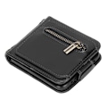 Miniatyrbillede 1 af 8: Multifunktionel Wallet Case med Kortholder til Z Flip 3 Foldbar Telefon Læder Etui Mobiltelefontilbehør Sort 0.3