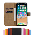 Pikkukuva 1 / 3: iPhone XR - Aitoa nahkaa oleva lompakkokotelo - Vihreä Green Grön