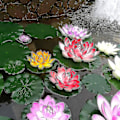 Pikkukuva 4 / 4: 8 kpl Keinotekoisia kelluvia lumpeita Eva Lotus -koristeita 10 cm (punainen/keltainen/sininen/vaaleanpunainen/vaaleanpunainen/valkoinen/violetti/oranssi) Seven Colors