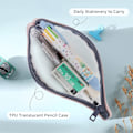 Miniatyrbillede 4 af 5: IG 3 stk. etui, transparente penalhuse, TPU - lynlås-penale