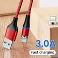 Miniatyrbild 2 av 4: Magnetisk laddningskabel 3-pack (1 m + 1 m + 2 m) USB C/Type C/Micro USB 2-i-1 3A snabbladdning