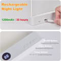 Miniatyrbild 5 av 5: Book Lamp, Rechargeable Clear LED Flat Reading Light with 3 Colors and Timer, Dimmable Panel Light Full Page Lamp for Reading in Bed at Night