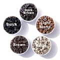 Miniatyrbillede 10 af 10: 500 STK Hårperler Micro Links Ringe SORT Black
