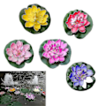 Pikkukuva 2 / 4: 5 kpl keinotekoisia kelluvia lumpeita Eva Lootuskukka lampikoriste 10 cm (punainen/keltainen/sininen/vaaleanpunainen/vaaleanpunainen) Five colors
